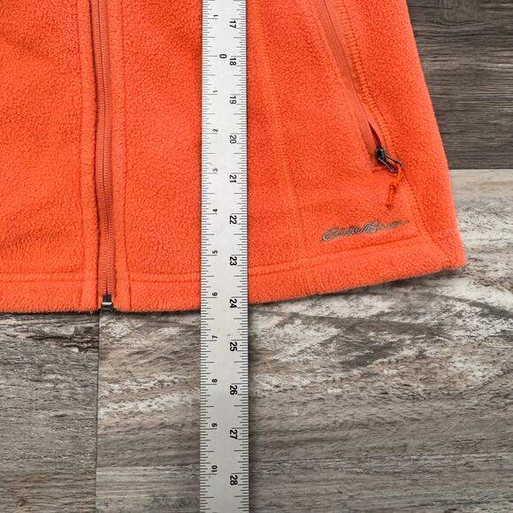 Eddie Bauer Orange‎ Womens XS Full Zip Outdoor Fleece Vest Gorpcore Hiking - Picture 7 of 8